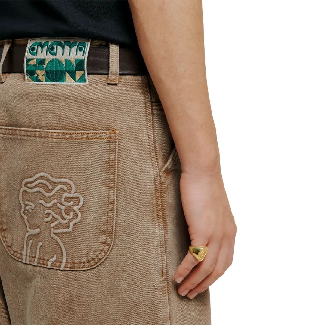 Ementa Magoado Big Ikon Twill Shorts - Brown Fade Out