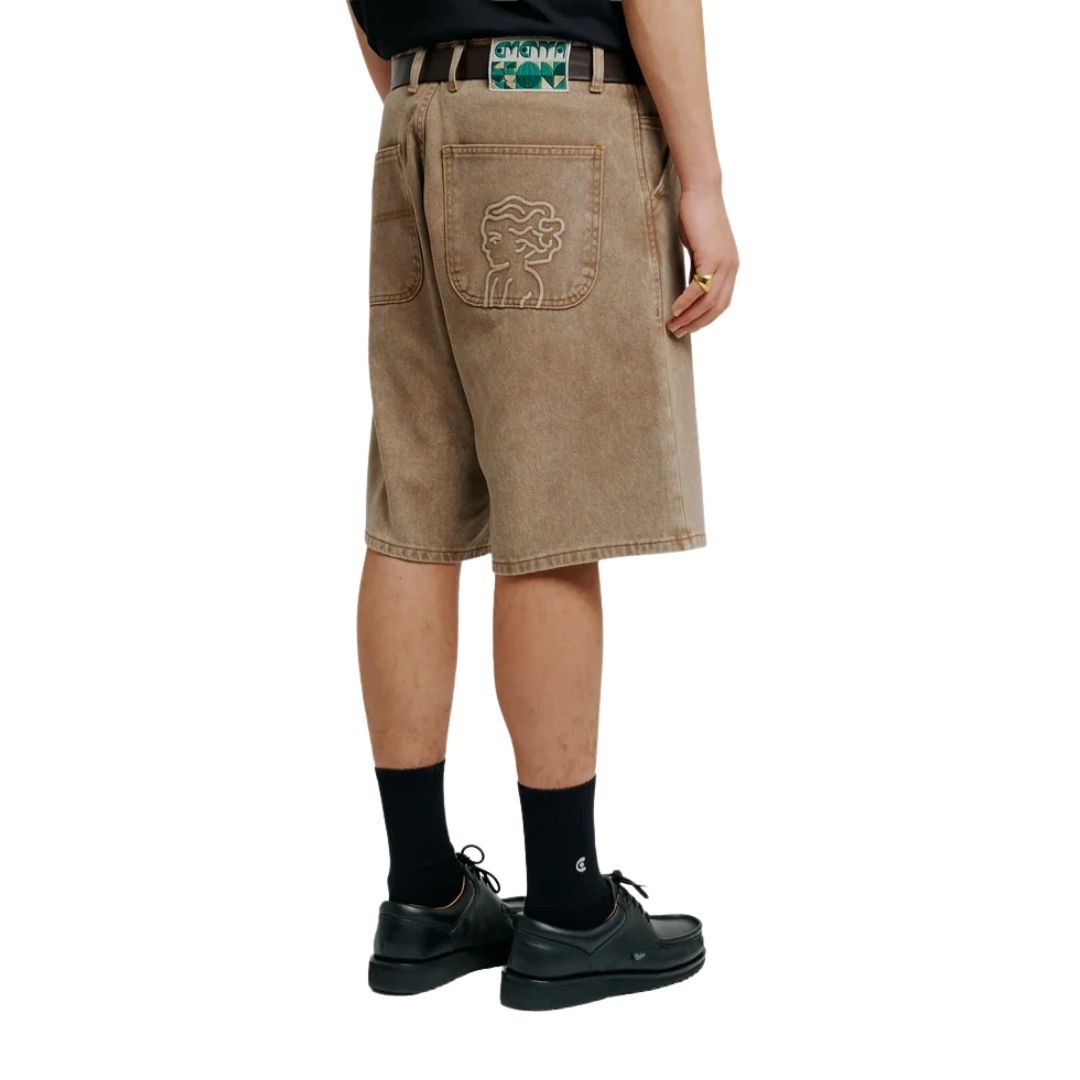 Ementa Magoado Big Ikon Twill Shorts - Brown Fade Out