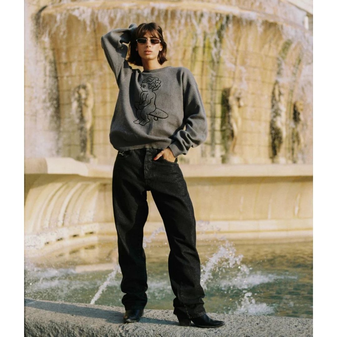 Ementa Magoado Denim Jeans - Black Rinsed