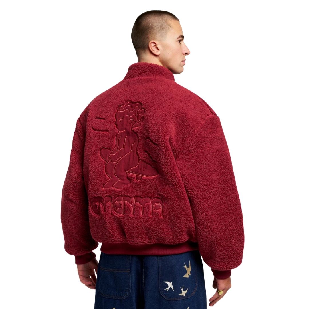 Ementa Oreo College Polar Jacket - Burgundy | Lisbon Skateboarding Label