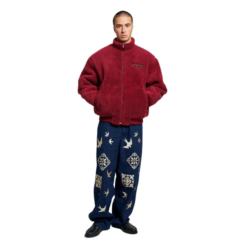 Ementa Oreo College Polar Jacket - Burgundy | Lisbon Skateboarding Label