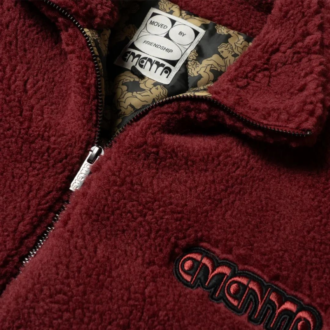 Ementa Oreo College Polar Jacket - Burgundy | Lisbon Skateboarding Label