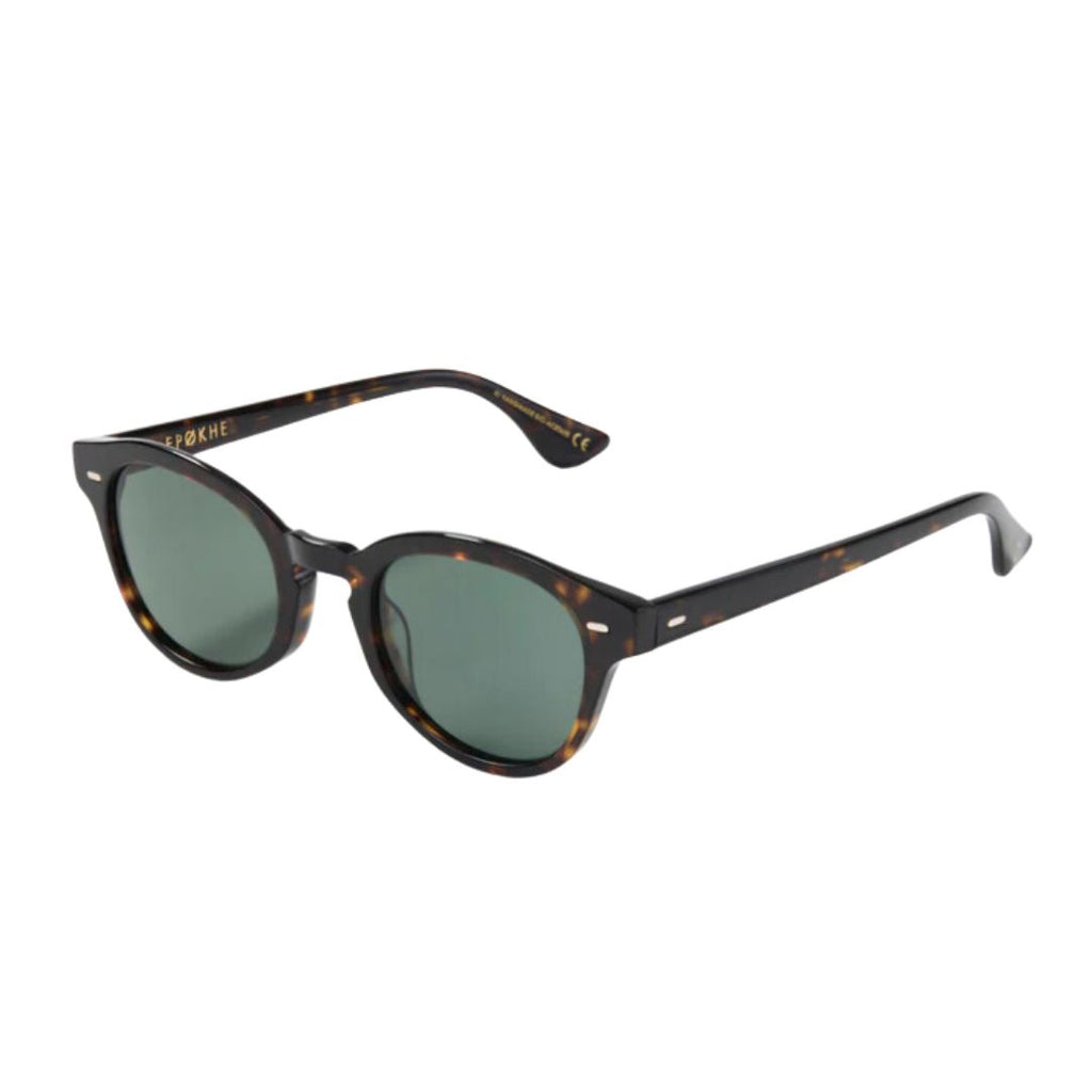 Epøkhe Coil Sunglasses Dark Tortoise Polished Green Polarised | Eyewear
