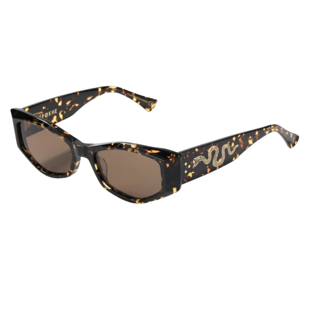 Epøkhe Guilty Sunglasses - Crystal Dark Tortoise Polished / Brown Polarized