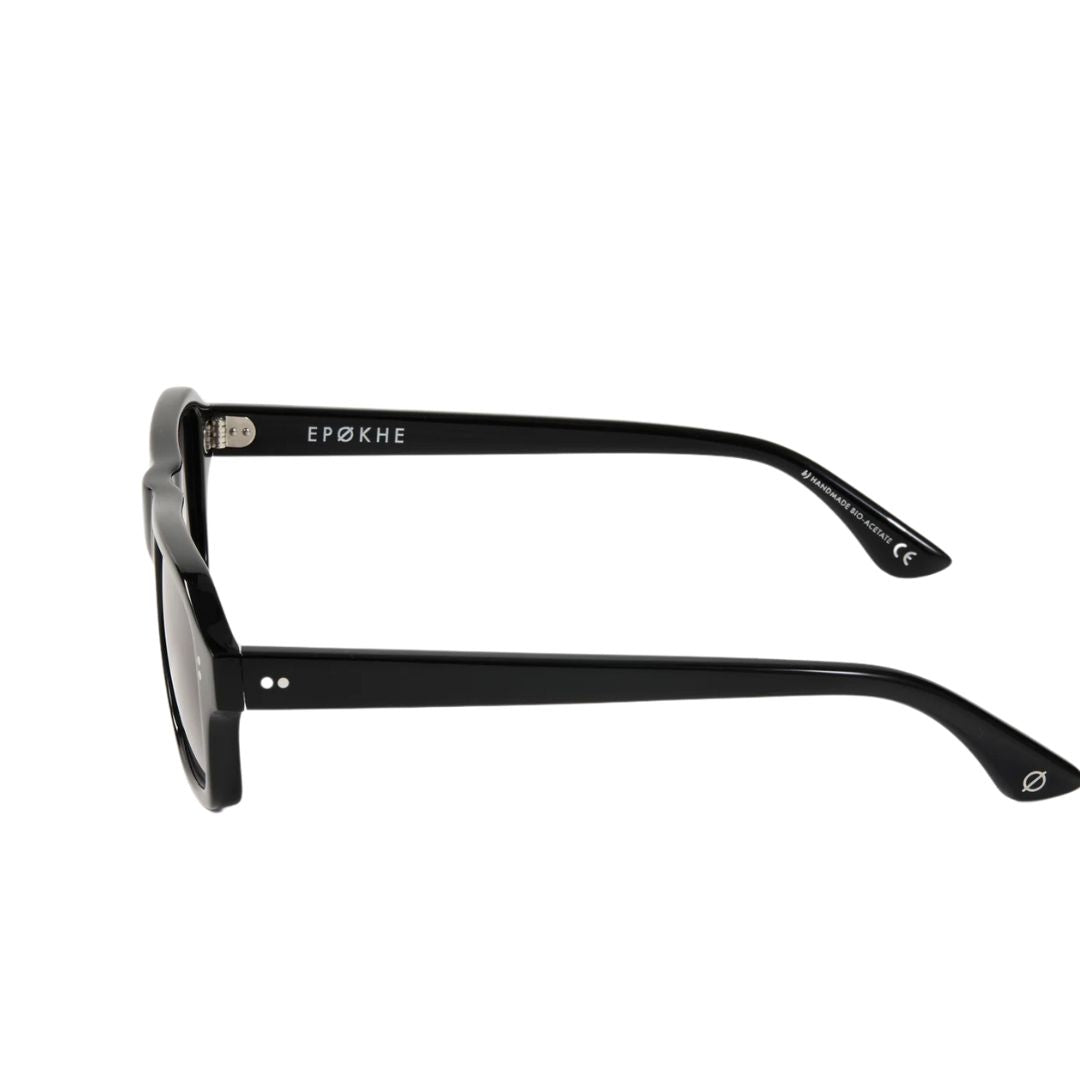 Epøkhe Mono Sunglasses - Black Polished / Black Polarized