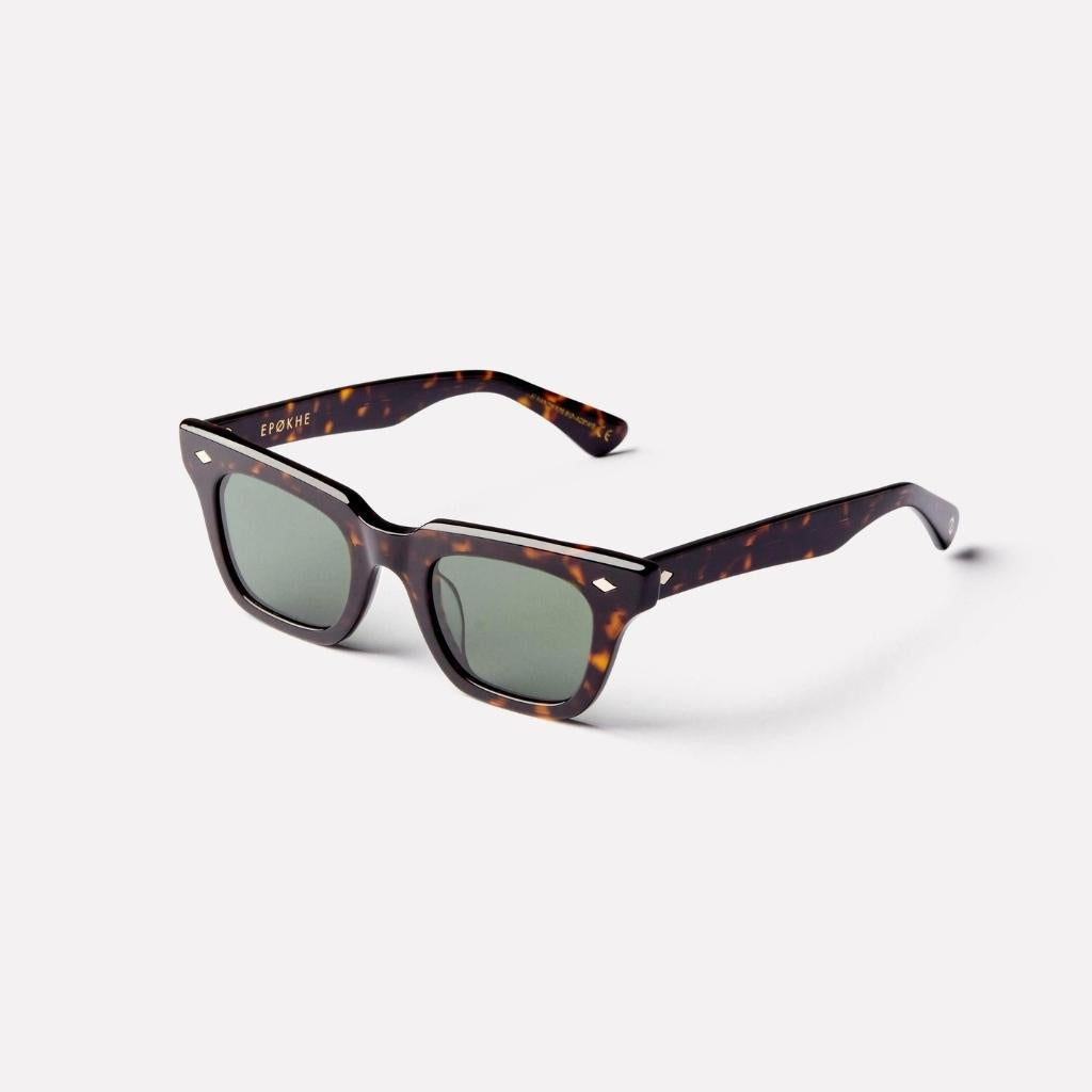 Epøkhe Stereo Sunglasses - Tortoise Polished / Green Polarized
