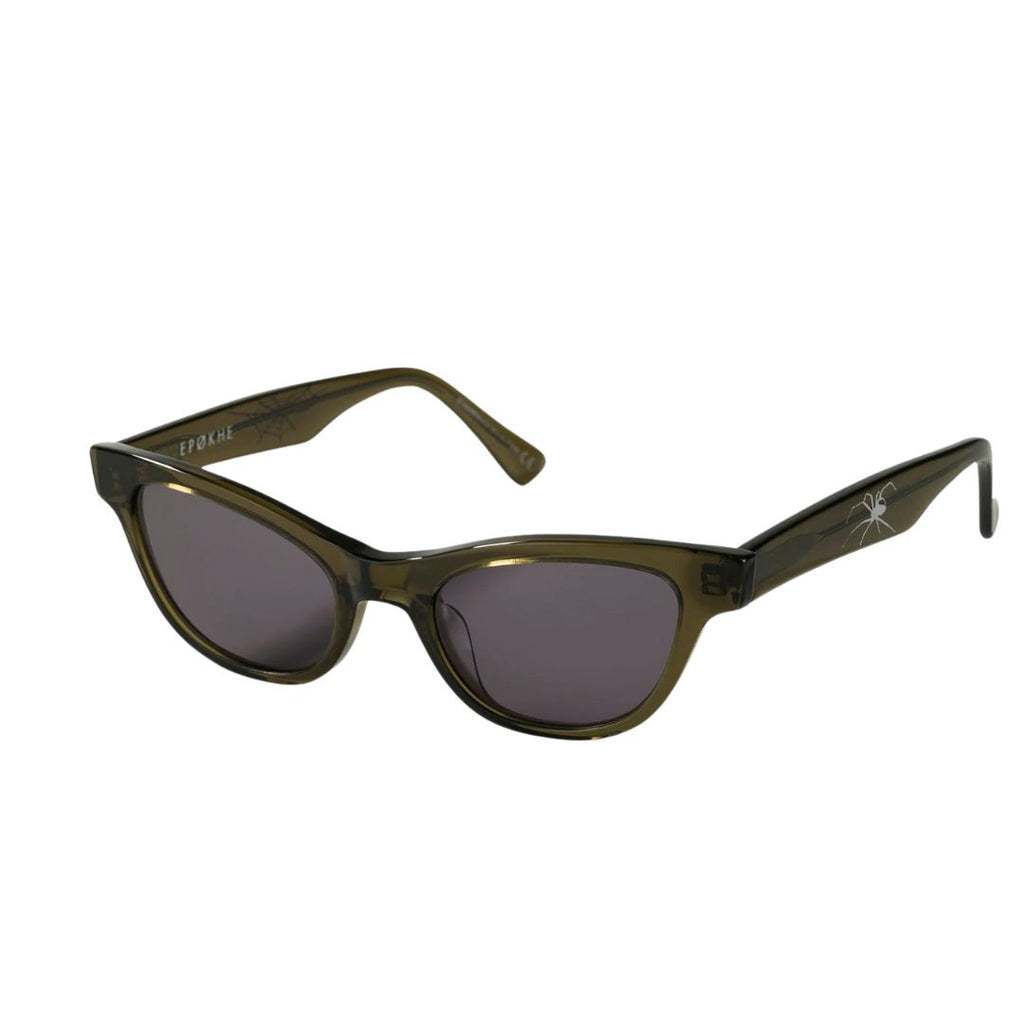 Epøkhe Veil Sunglasses Army Green Polished Black | Premium Eyewear