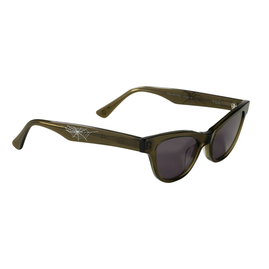 Epøkhe Veil Sunglasses Army Green Polished Black | Premium Eyewear