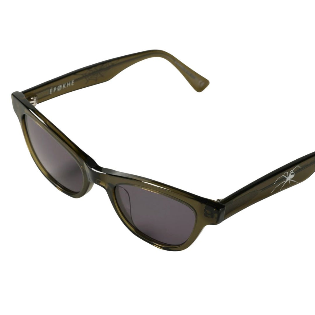 Epøkhe Veil Sunglasses Army Green Polished Black | Premium Eyewear