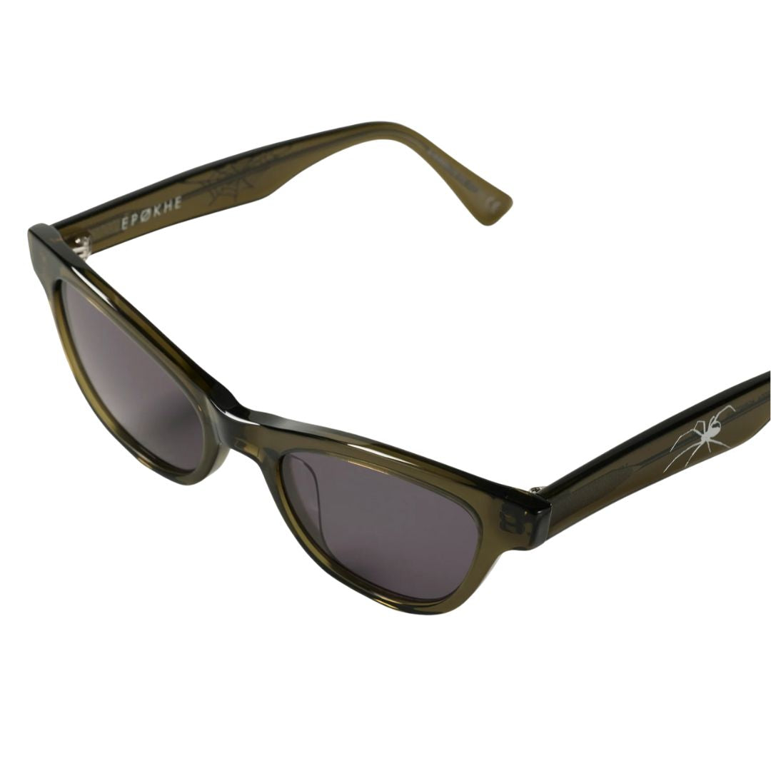 Epøkhe Veil Sunglasses Army Green Polished Black | Premium Eyewear