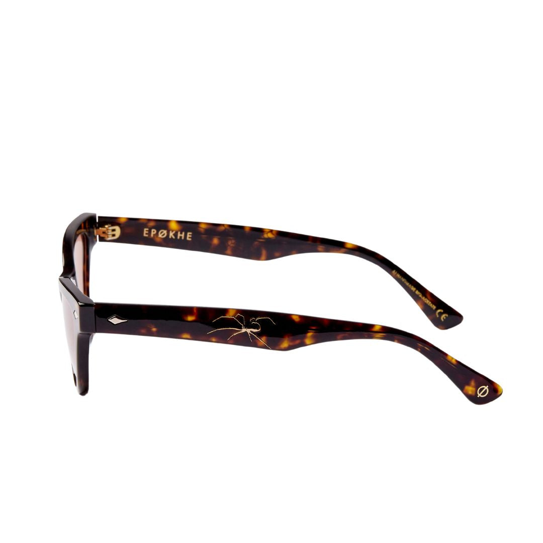 Epøkhe Veil Sunglasses Dark Tortoise Polished Brown | Premium Eyewear