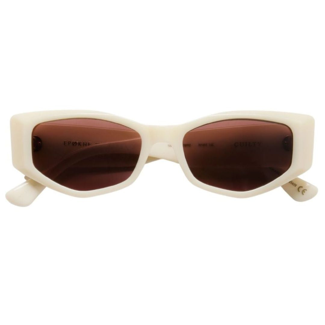 Wasted Talent X Epøkhe Guilty Sunglasses Ivory Polished Bronze | Collab