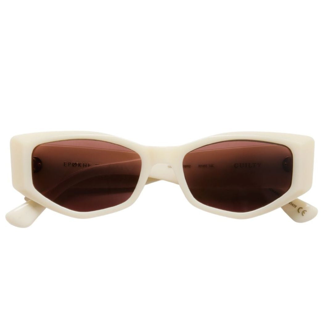 Wasted Talent X Epøkhe Guilty Sunglasses - Ivory Polished / Bronze
