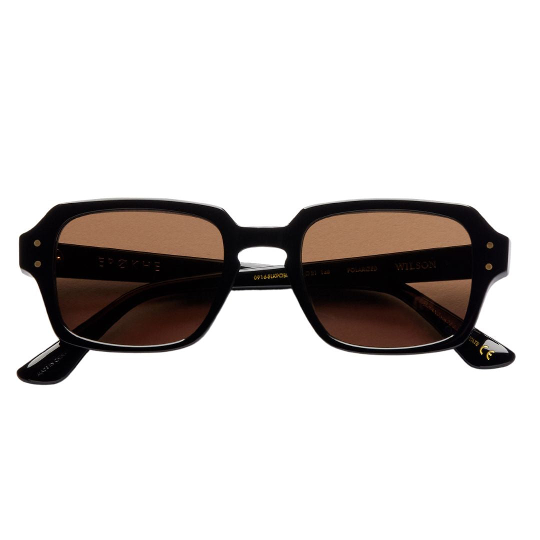 Epøkhe Wilson Sunglasses - Black Polished / Bronze Polarised
