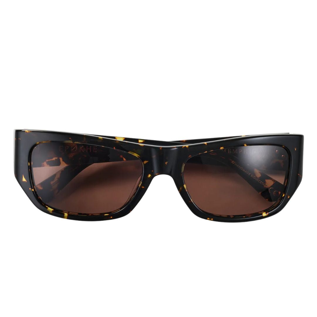 Epøkhe Memphis Sunglasses - Crystal Dark Tortoise Polished / Bronze
