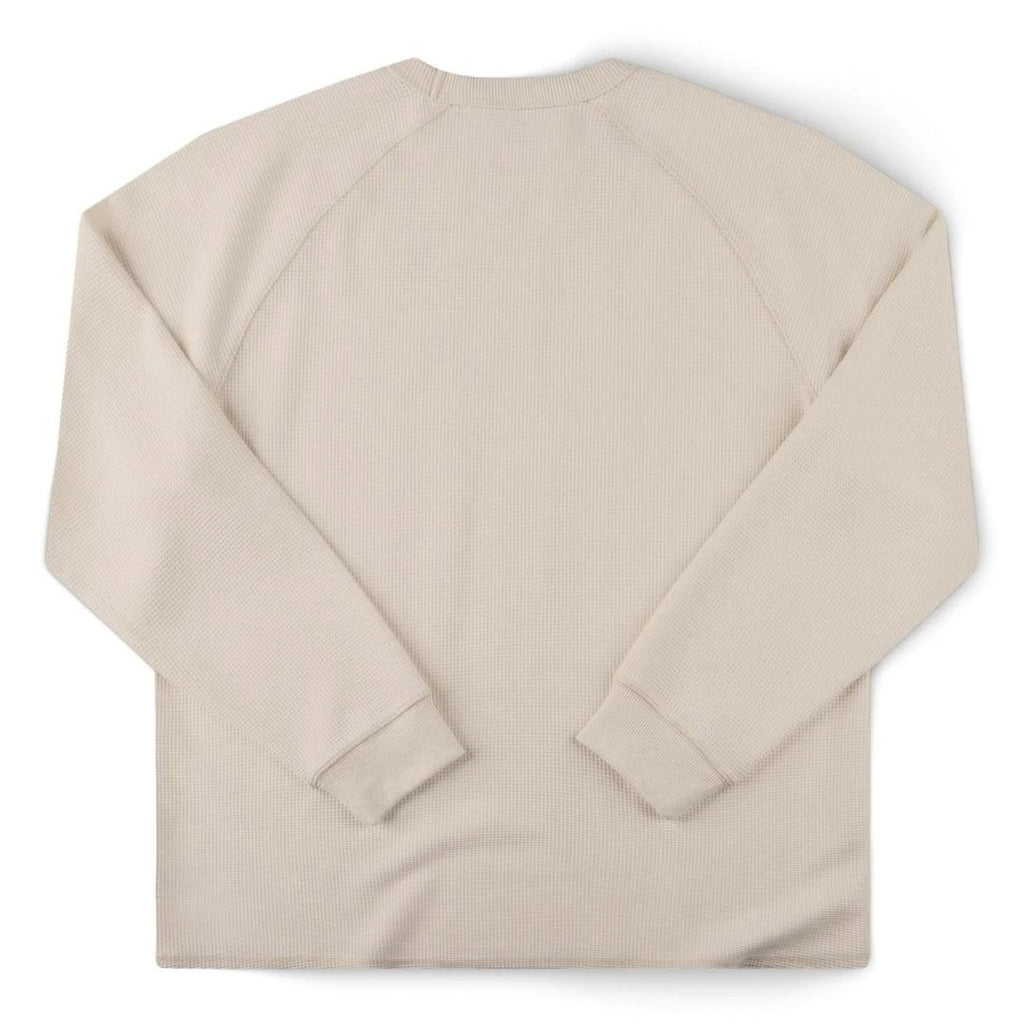 AG Raglan Waffle Crew Neck - Bone