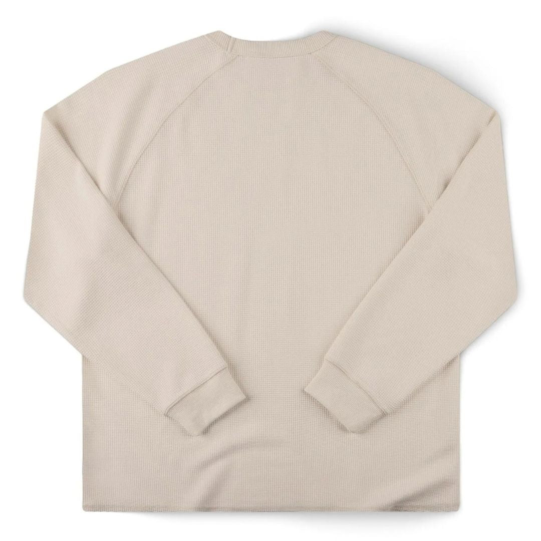 AG Raglan Waffle Crew Neck - Bone