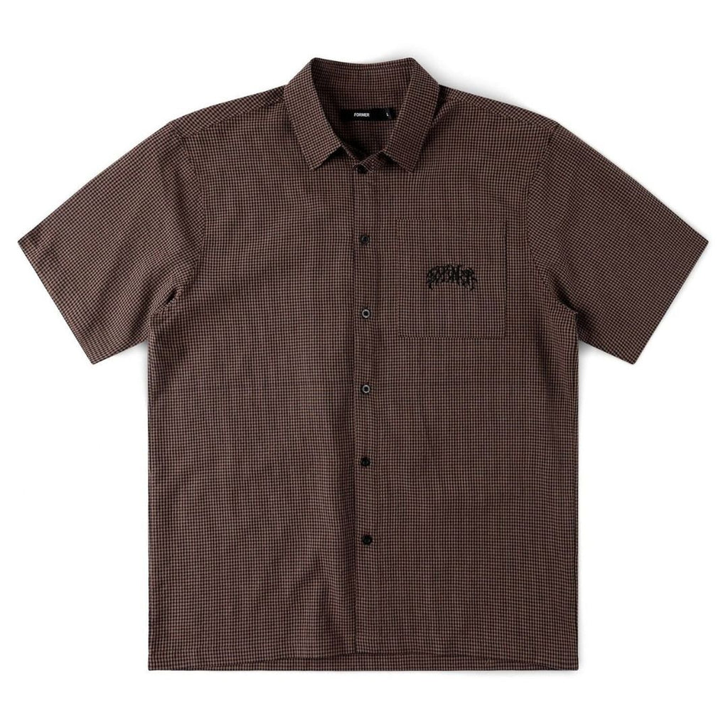 Vivian Check Short Sleeve Shirt - Brown