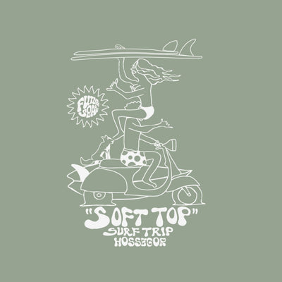 Future Seas Soft Top Surf Trip Hossegor T-Shirt - Fern