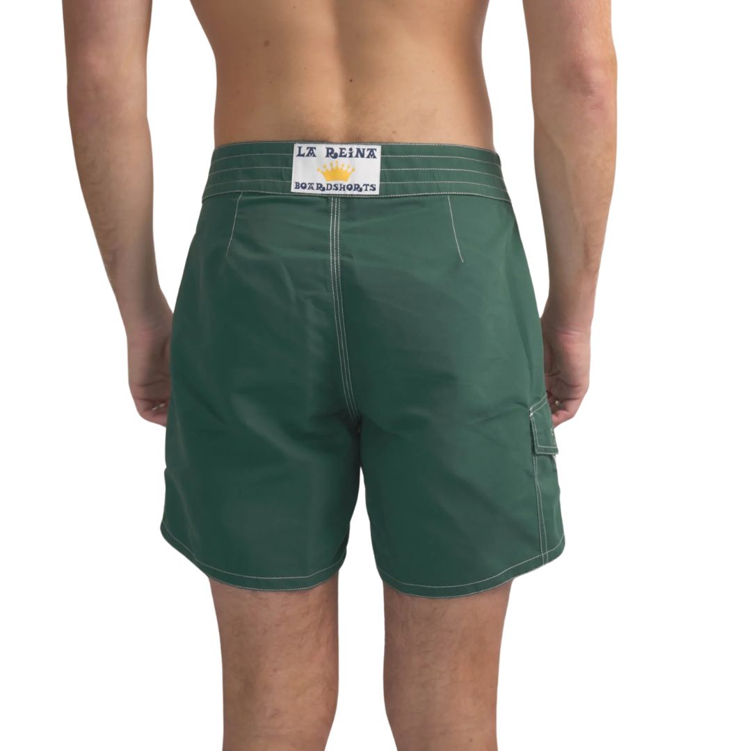 La Reina Green Jalapeño Boardshort — side view