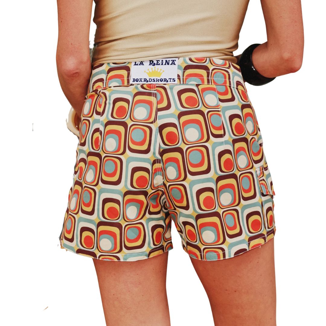 La Reina Disco Night Boardshort — detail view