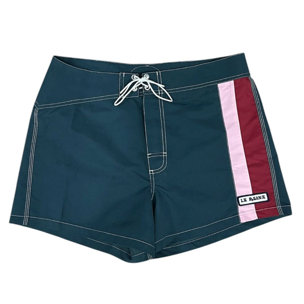 La Reina Marine Stripe Womens Boardshort — front view