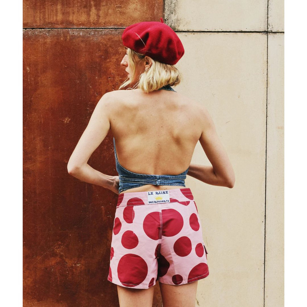 La Reina Pink Olé Boardshort — side view