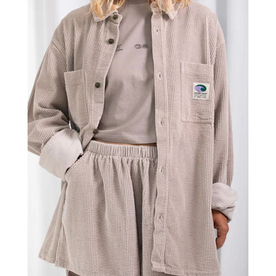 Latitud Fuego Corduroy Long Sleeve Shirt Jacket - Topo