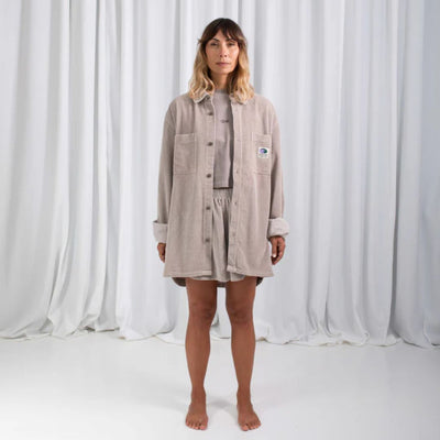 Latitud Fuego Corduroy Long Sleeve Shirt Jacket - Topo