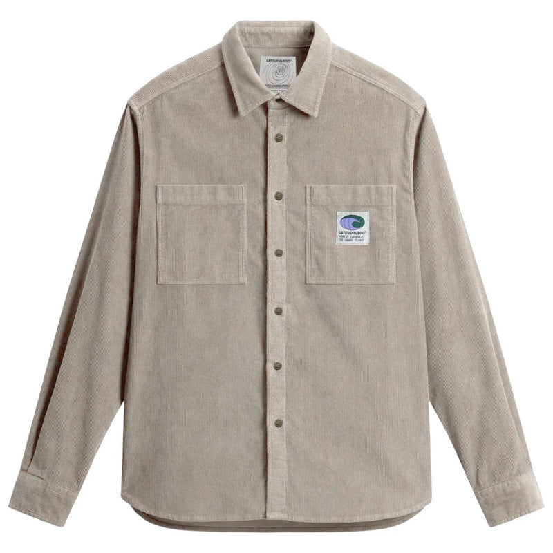 Corduroy Long Sleeve Shirt Jacket - Topo