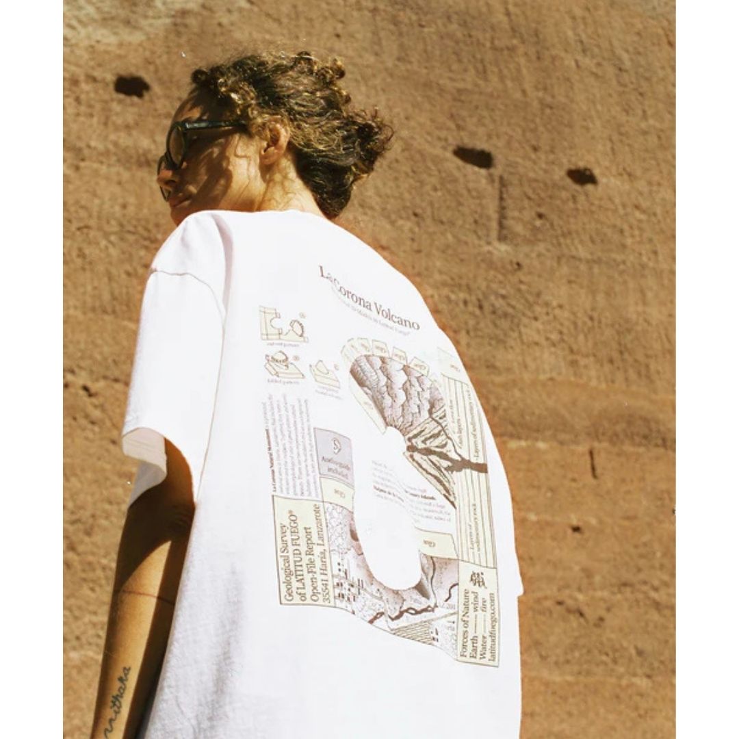 Latitud Fuego Corona T-Shirt White — lifestyle shot 2