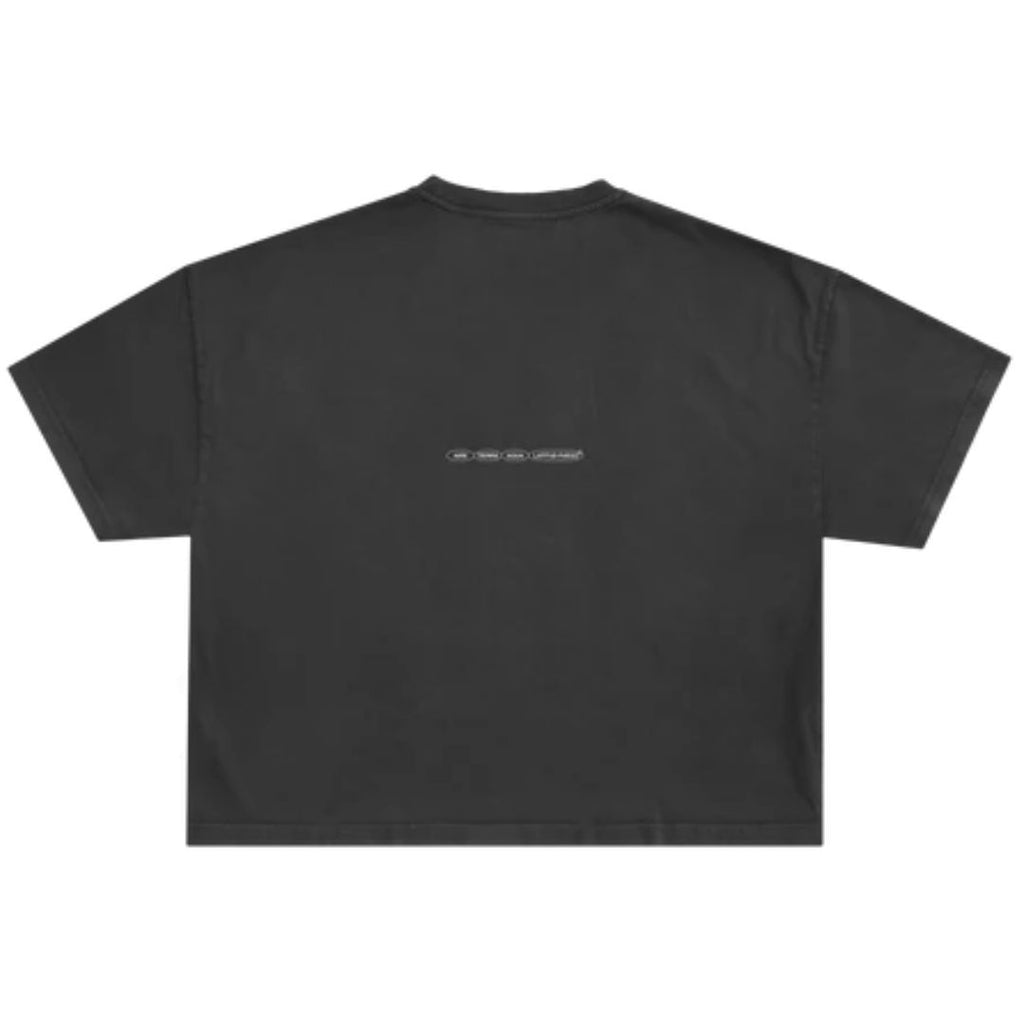 Latitud Fuego Womens Eruption Cropped T-Shirt Anthracite — back view