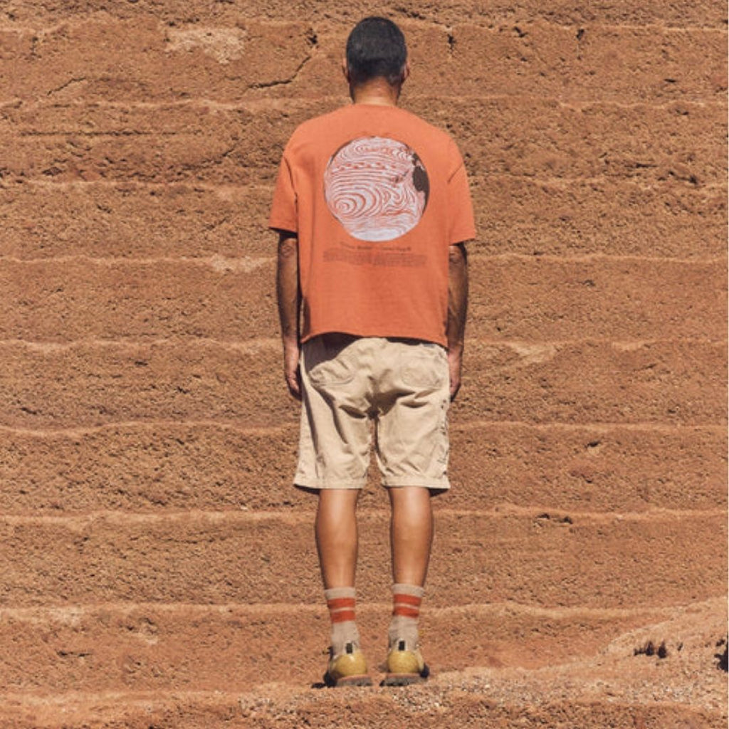 Latitud Fuego Currents T-Shirt Roasted Orange — detail view
