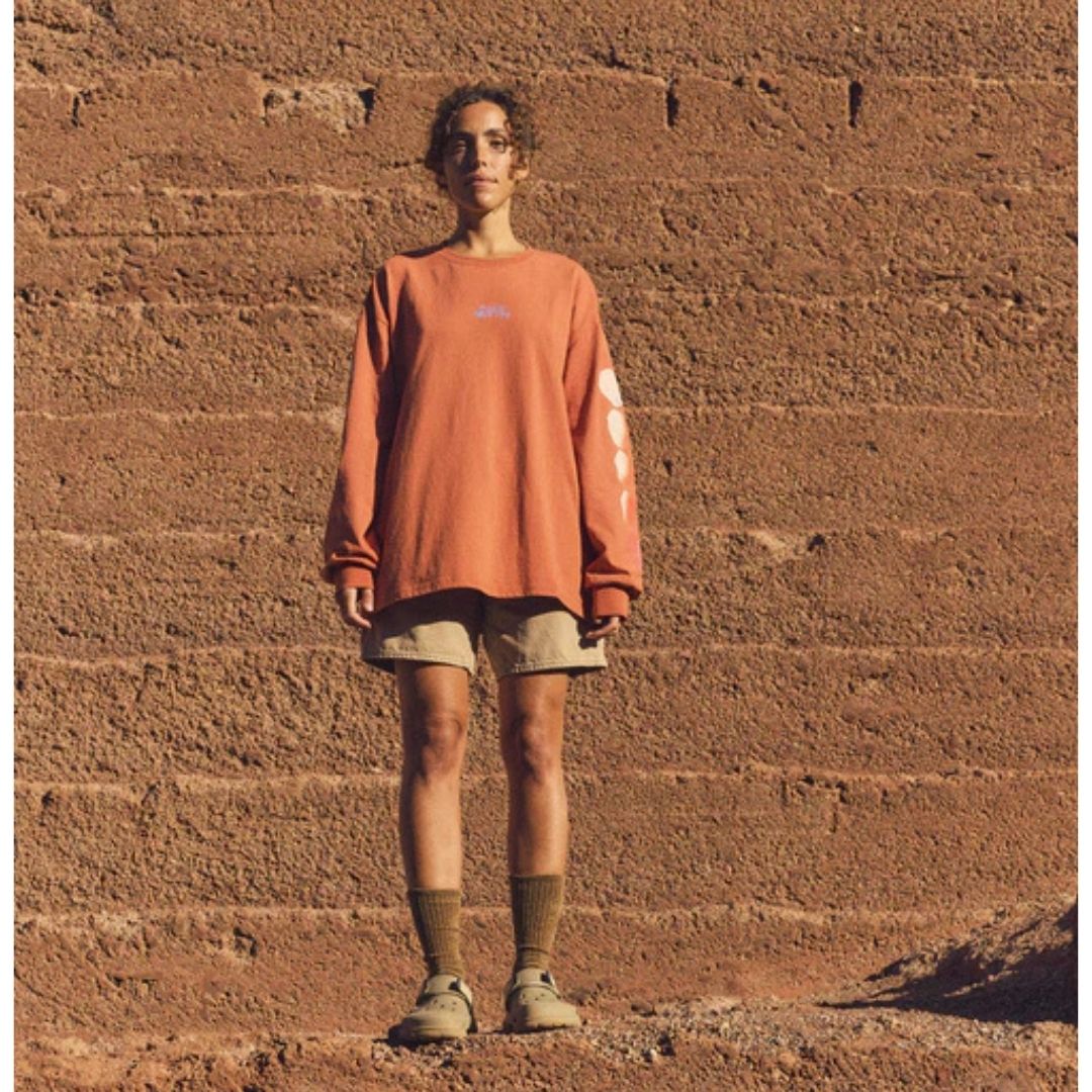 Latitud Fuego Forces of Nature Long Sleeve T-Shirt Roasted Orange — detail view