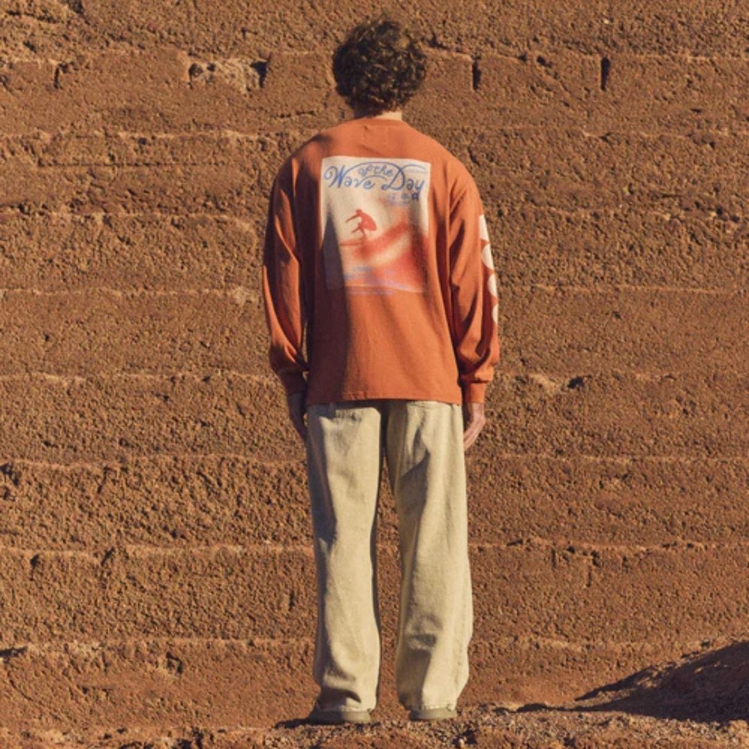 Latitud Fuego Forces of Nature Long Sleeve T-Shirt Roasted Orange — lifestyle shot 2