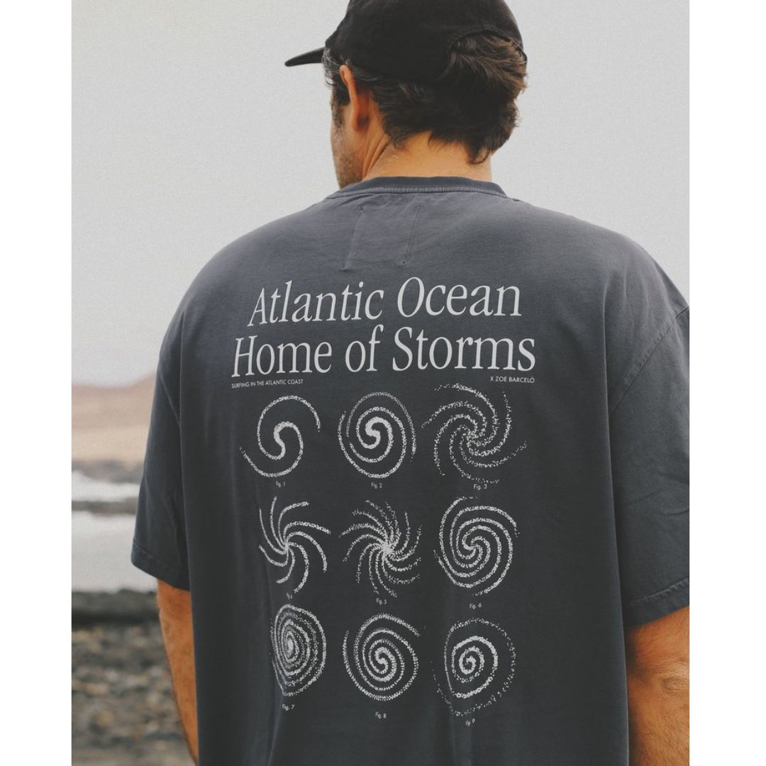 Latitud Fuego Home of Storms T-Shirt Washed Black — lifestyle shot