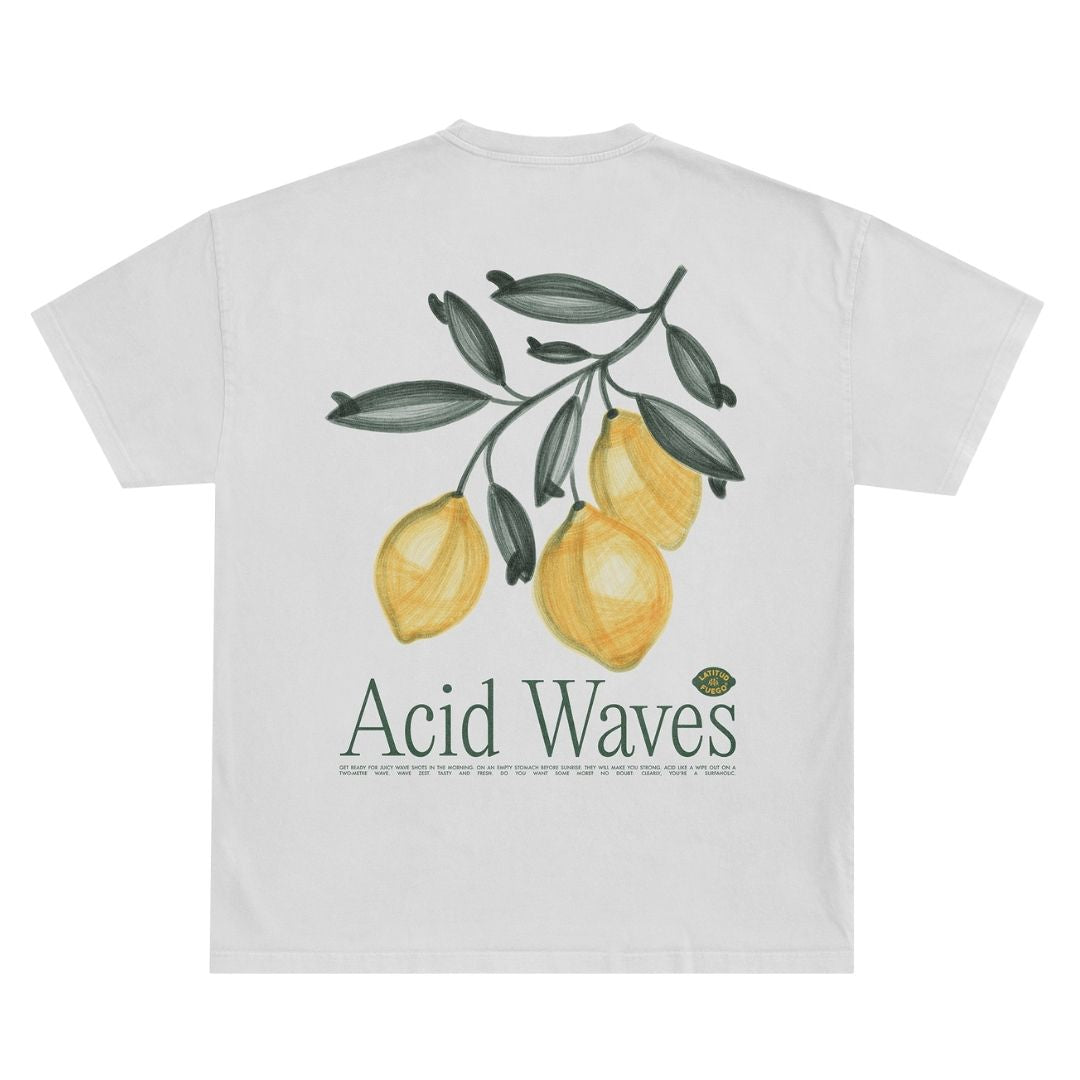 Latitud Fuego Lemon T-Shirt White — front view