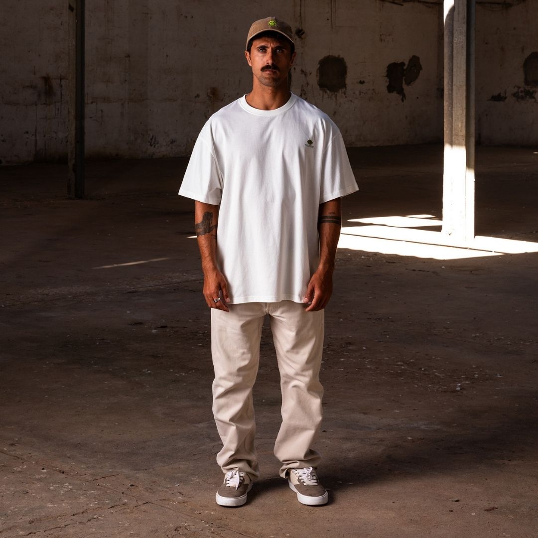 Latitud Fuego Lemon T-Shirt White — lifestyle shot