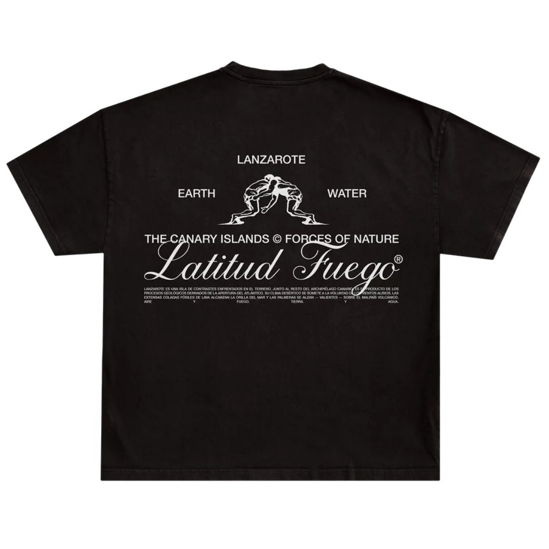 Latitud Fuego Lucha T-Shirt Black Brown — front view