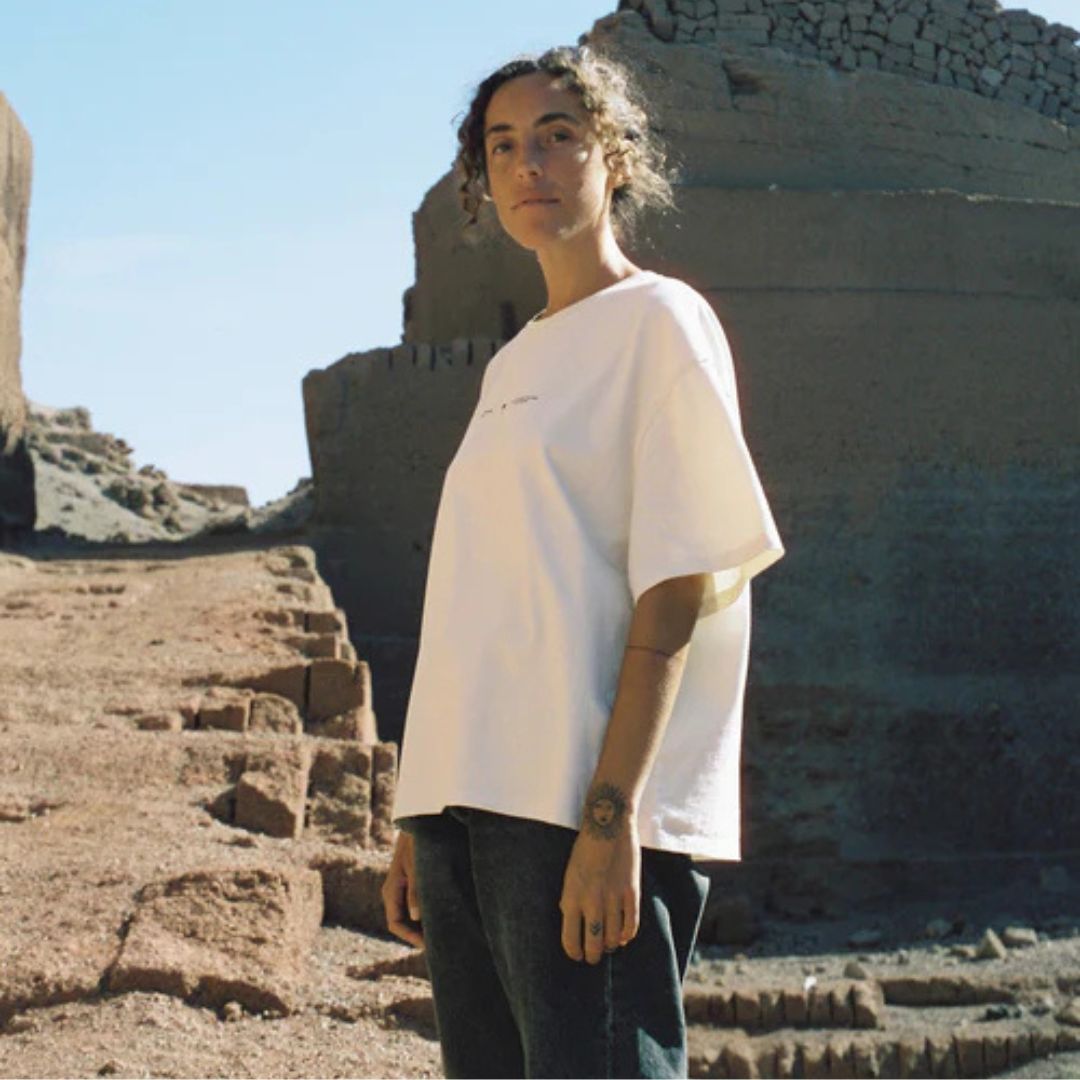 Latitud Fuego Palmera T-Shirt - Ecru