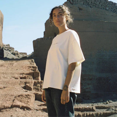 Latitud Fuego Palmera T-Shirt - Ecru