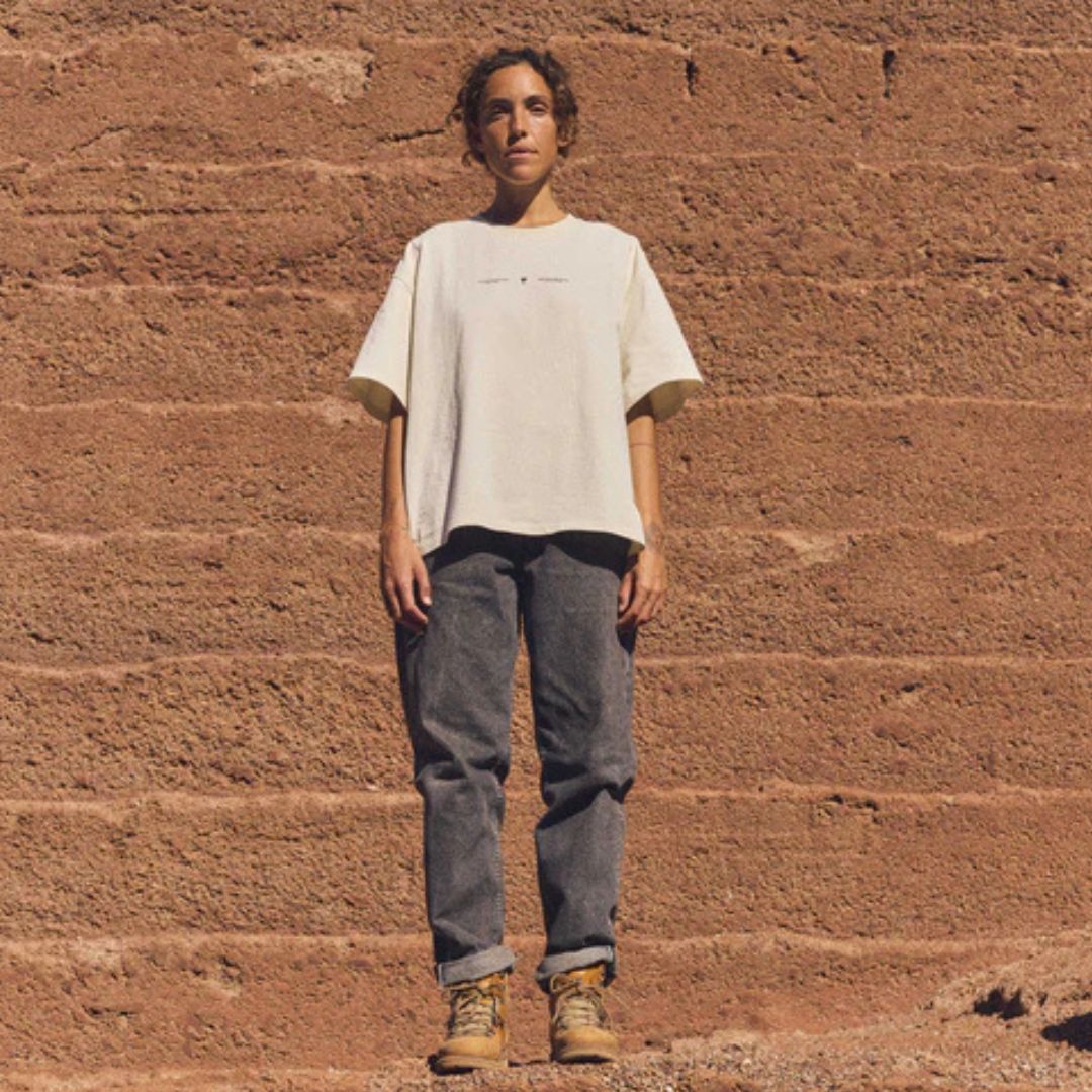 Latitud Fuego Palmera T-Shirt - Ecru