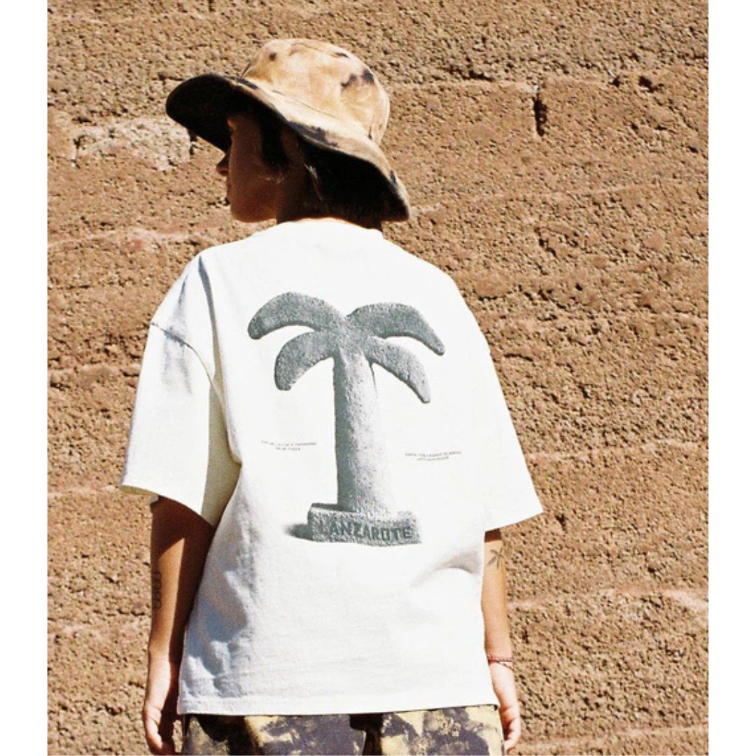 Latitud Fuego Palmera T-Shirt - Ecru