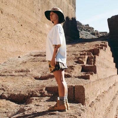 Latitud Fuego Palmera T-Shirt - Ecru