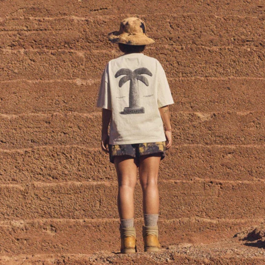 Latitud Fuego Palmera T-Shirt - Ecru