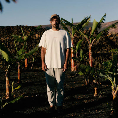 Latitud Fuego Plátanos T-shirt - Ecru