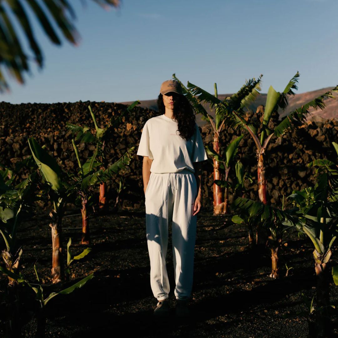 Latitud Fuego Plátanos T-shirt - Ecru