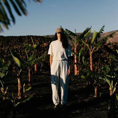 Latitud Fuego Plátanos T-shirt - Ecru