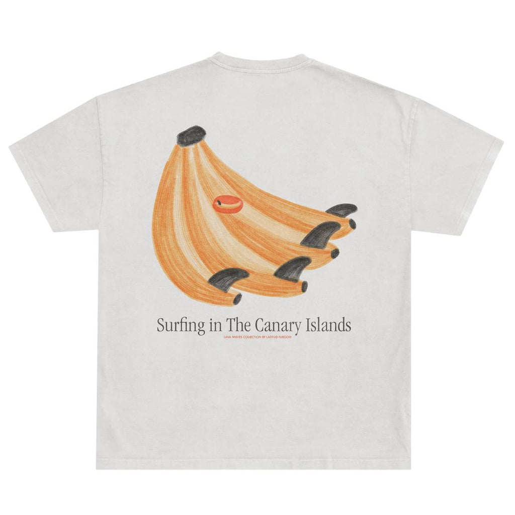 Latitud Fuego Platanos T-Shirt Ecru — front view