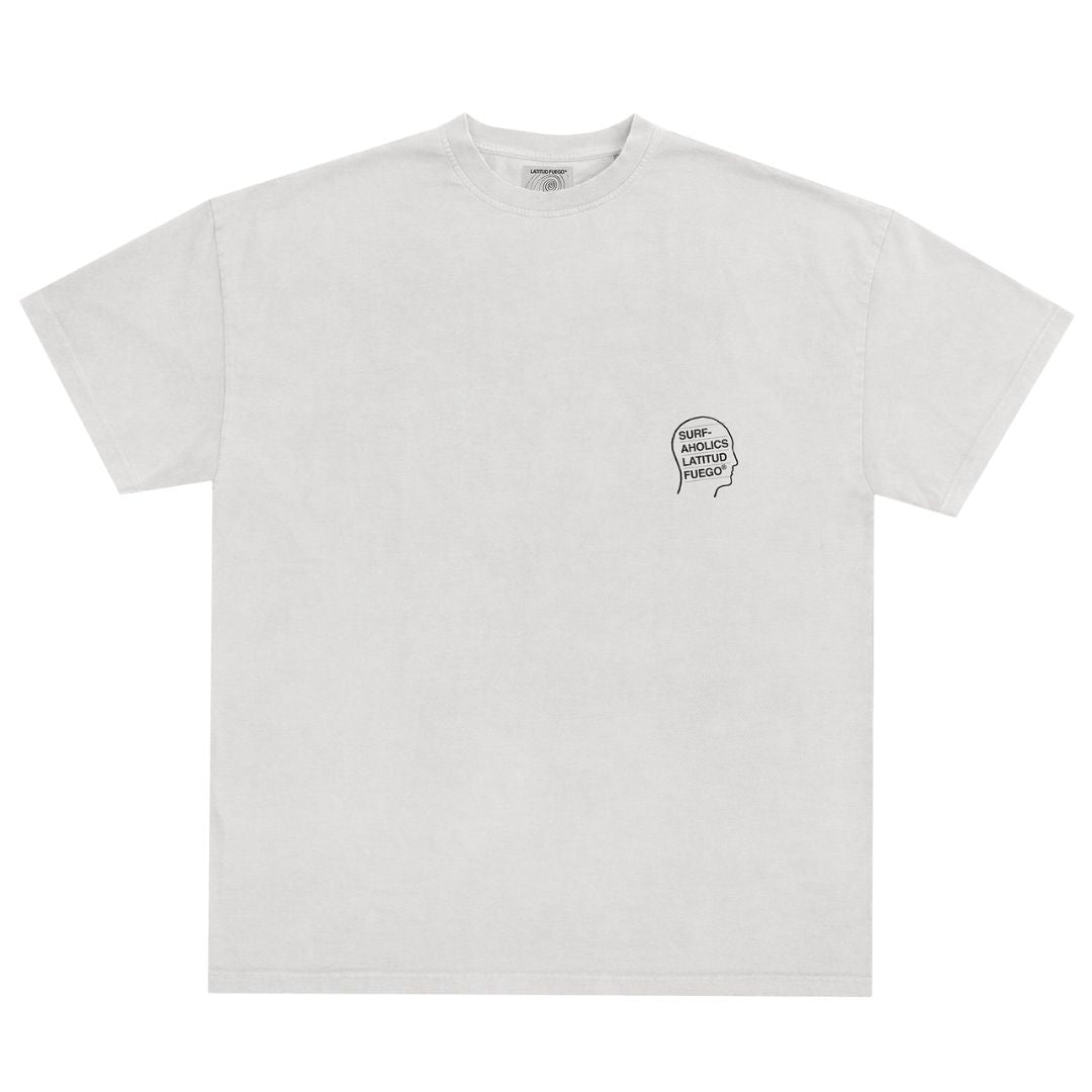 Latitud Fuego Stamps T-Shirt Ecru — back view